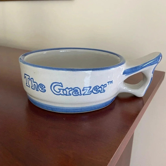 RARE Louisville Stoneware Round Dish Soup Bowl With Handle "The Grazer" EUC - Picture 1 of 7